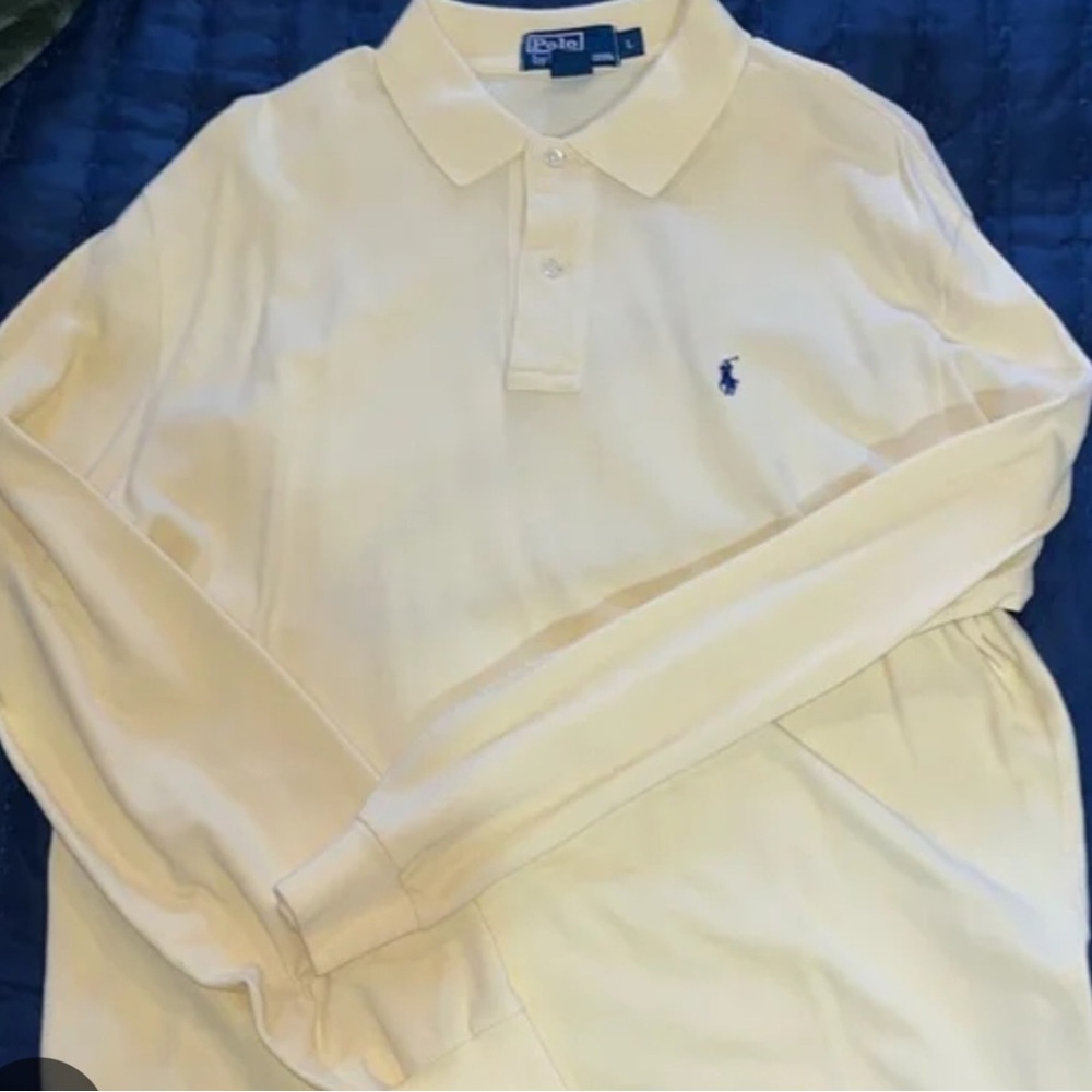 Polo‎ by Ralph Lauren Light Cream Long Sleeve Polo